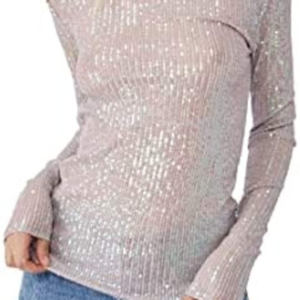 Free People Gold Rush Long Sleeve Top for Women